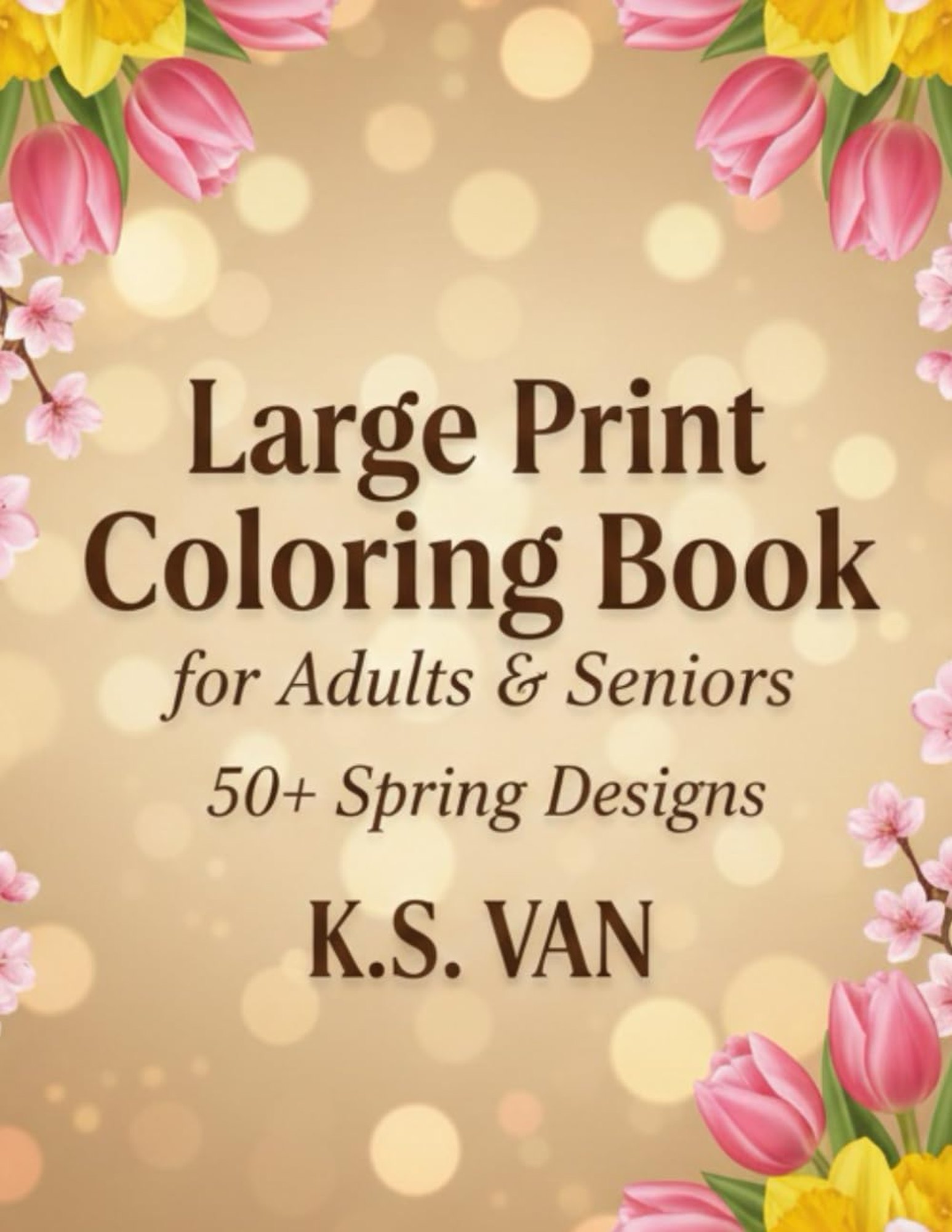 Large Print Coloring Book for Adults and Seniors — book cover