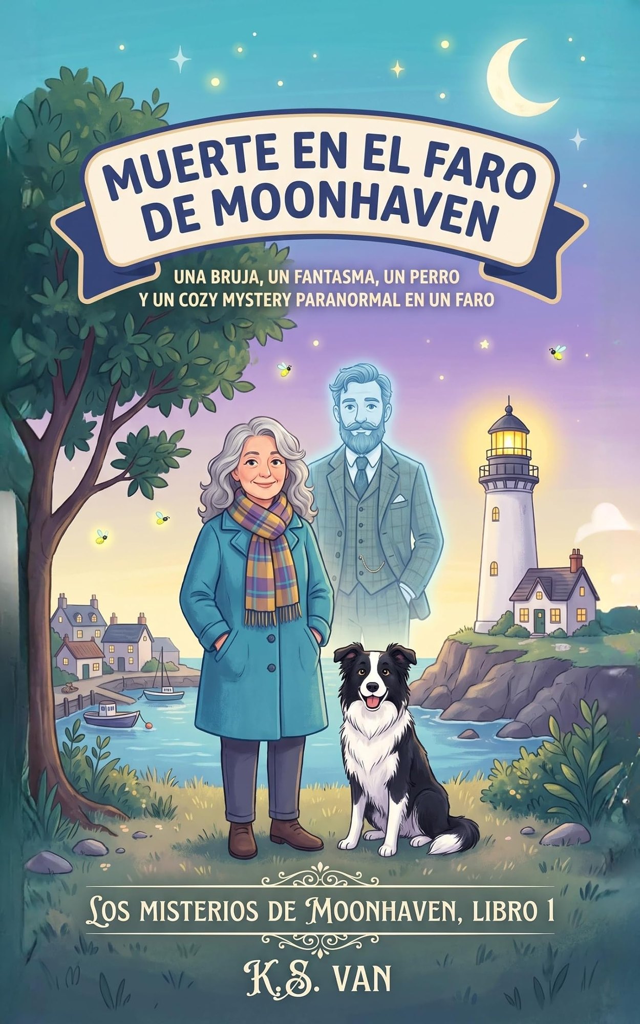 Muerte en el faro de Moonhaven (ES) — book cover