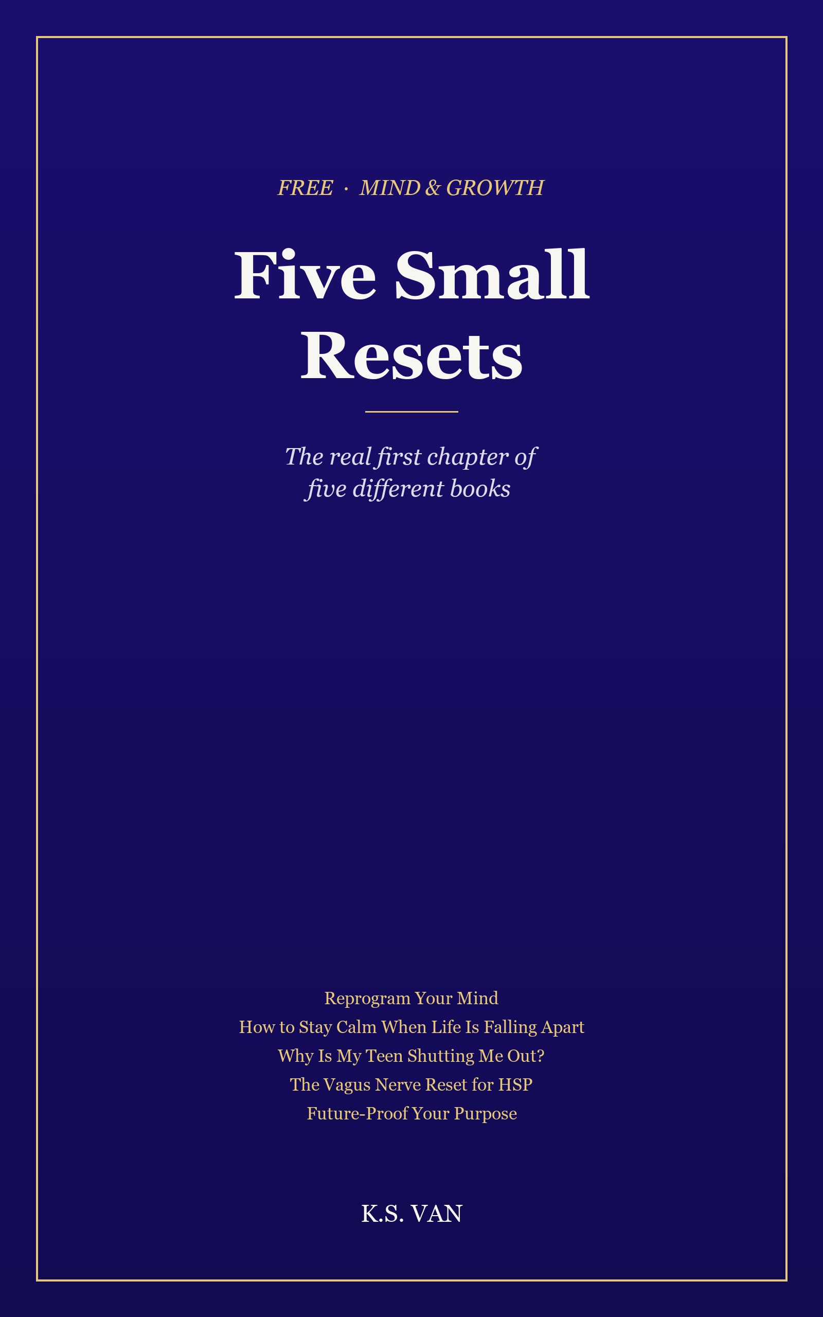 Five Small Resets &mdash; cover